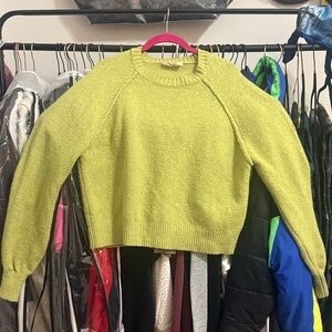 Double Zero Bright Green Crew Neck Sweater